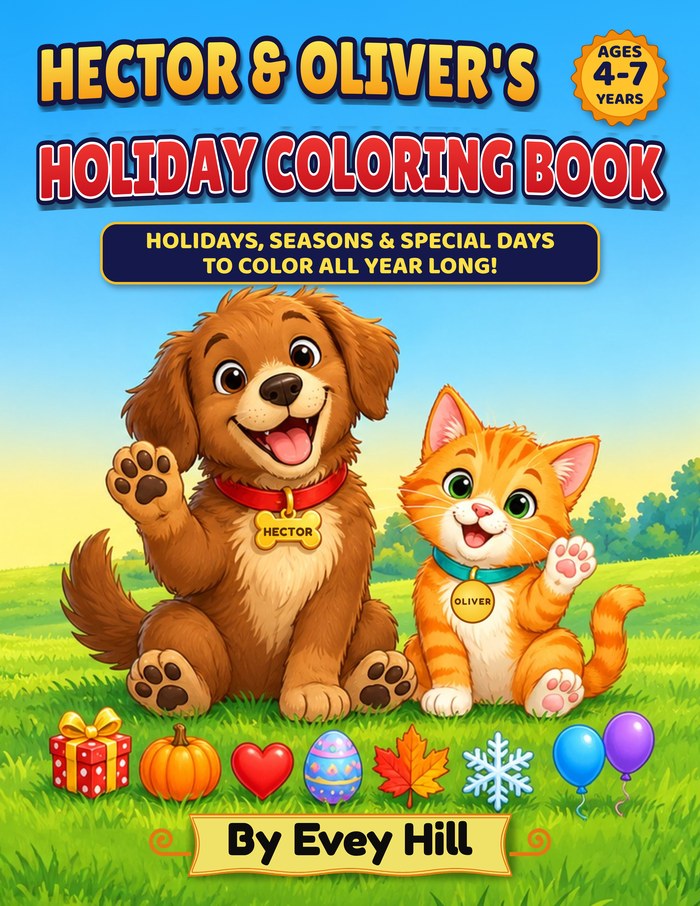 Hector & Oliver's Holiday Coloring Book — book cover