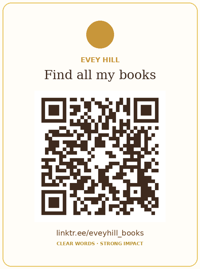 QR code linking to linktr.ee/eveyhill_books